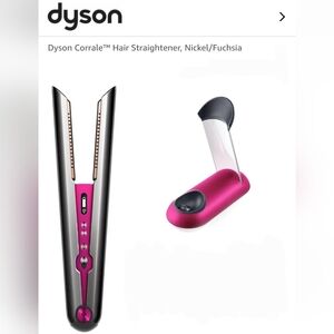 Dyson Corrale Hair Straightener - Nickel and Fuchsia